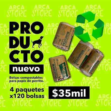Paquetes de bolsas compostables para heces de mascota