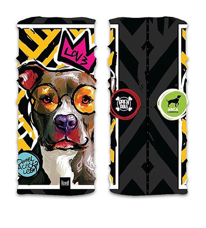 Cuello multiusos con diseño de perro ilustrado