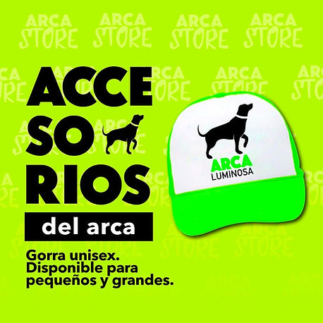 Gorra unisex verde con logo de Arca Luminosa